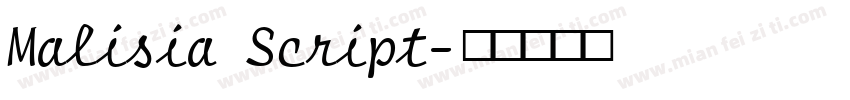 Malisia Script字体转换